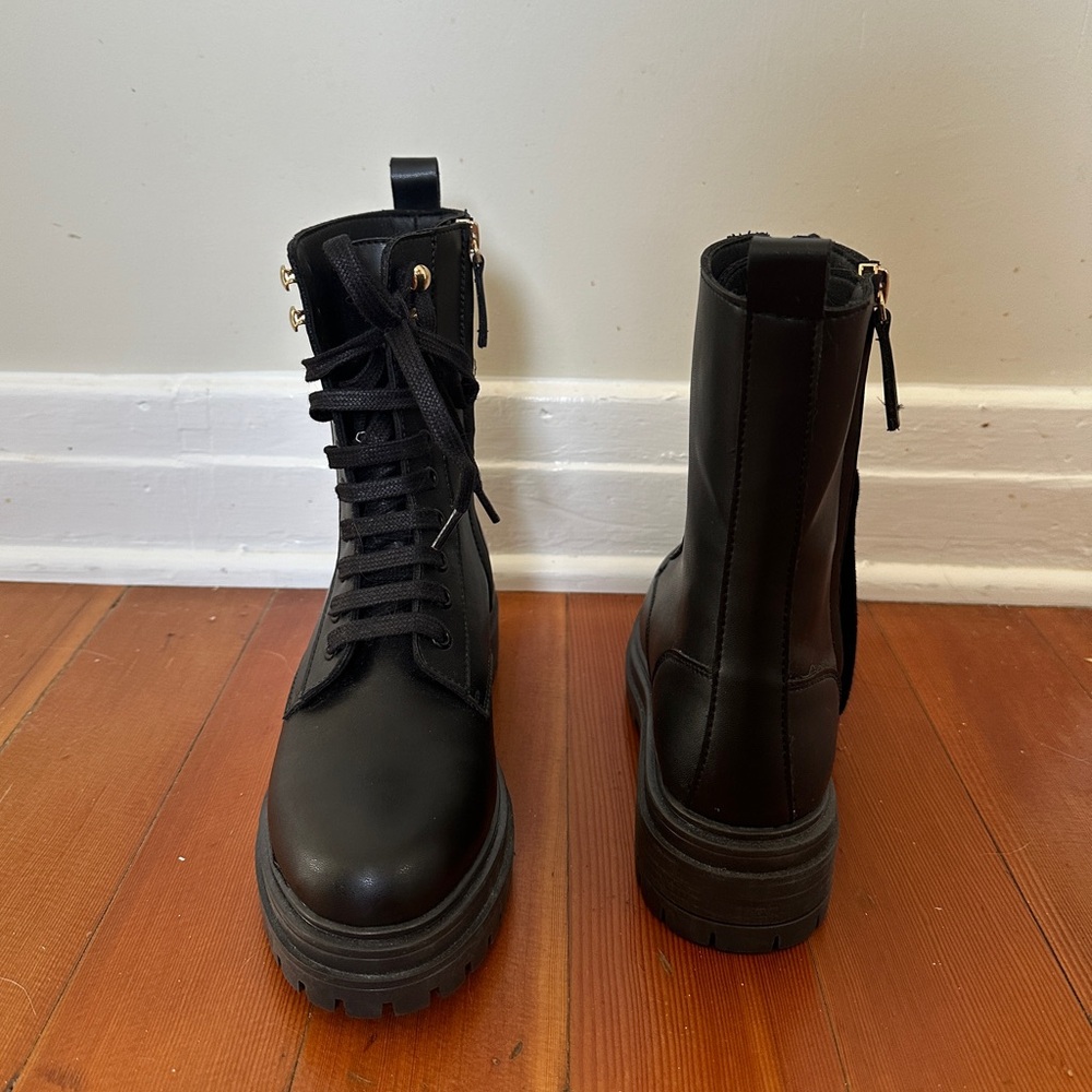 New Feners Combat Boots (Le Combat Corn Noir Vegan)